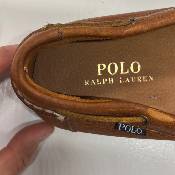Men's Polo Ralph Lauren Bienne Tumbled Leather Boat Shoes size 12D - Picture 6 of 7